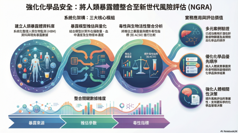 人體暴露體資料納入次世代風險評估:推估真實暴露程度並排序化學物質優先測試之系統性架構(Integrating human exposome ...